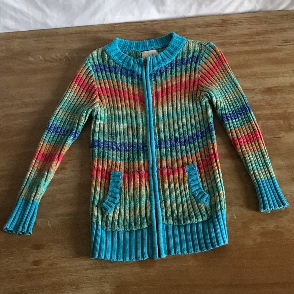 Peek Zip-up Sweater, Medium 6-7